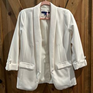 Apt 9 3/4 Sleeve White Women's Blazer (Sz Small)